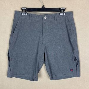 Cova Performance Shorts Mens 31 Gray Mid Rise Zip Pocket‎ Stretch